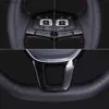 Steering Wheel Covers Customized Car Steering Wheel Cover Anti-Slip Artificial Leather For Ford EcoSport 2014-2017 Fiesta 2008-2017 Car Accessories Q231016