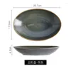 Assiettes Style japonais 10 "bols de service en porcelaine plats pour fête salade plat d'accompagnement pâtes curry riz forme ovale Multi couleurs