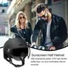 Capacetes de motocicleta Homens Mulheres Bicicleta Segurança Certificada Half-Scooter Visor Ajustável Scooter Anti-UV Capacete de Verão