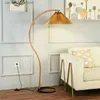 Floor Lamps Nordic Modern Solid Wood Pleated LED Floor Lamp Living Room Study Home Decor Standing Light Bedroom Bedside Lamp Indoor Lighting Q231016