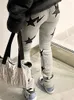 Women's Pants Weird Puss Pentagram Print Women Elastic High Waist Causal Autumn Trend Basic Bottoms WildY2K Streetwear Trousers