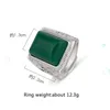 Etnische Smaragd Edelsteen Ring Natuurlijke Groene Jade Zilver 925 Ringen Voor Mannen Bruiloft Retro Vintage Fijne Sieraden Gifts2626