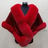 Women's Fur Faux Shawl Winter Style Mink Cloak Coat Plus Dress Women