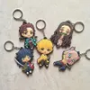 Keychains Anime Demon Slayer Kimetsu No Yaiba Keychain Double-Side Key Chain Car Bag Pendant Figure Keyring Mix 30pcs lot Wholesa295n