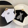 Designer Kid manches courtes bébé fille luxe Tops classique chemise pour enfants bébé enfants vêtements dessin animé impression t-shirt t-shirts Sunmmer vêtements