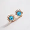 Kolczyki stadninowe kryształy z austrii damskie piercingowe najwyższej jakości okrągłe designerskie stadniny kolce walentynkowe dziewczęce prezenty biżuterii