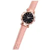 Montres-bracelets femmes montres unisexe étoiles petit point ceinture givrée montre parsemée d'échelle romaine femmes élégant Reloj