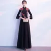 Ubrania etniczne kobiety haft haft ślub Cheongsam w stylu chiński styl vintage długi sukienkę żeńska impreza Kostium eleganckie formalne sukienki s do 3xl