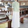 Abbigliamento etnico Cina Abito Tang migliorato Tradizione Top da donna cinese Arte Zen Camicetta elegante vintage femminile