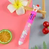 wholesale Cartoon Elf Shape Ten Color Ballpoint Pen Creative Color Handheld Pen Small Fresh Student Multicolor Ballpoint Pen Wholesale