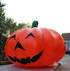 Partihandel High Giant Flatable Pumpkin med LED Light Outdoor Halloween Concert Nightclub Stage Decoration