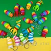 Slug Fidget Toys Keychain Articulated Telescopic Rainbow Caterpillar Sensory Toys for Kids and Adults utövar handledsstyrka och lindra stressleksaker