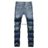 Men's Jeans Nouvelle mode Beckham trou déchiré Hip Hop hommes jean mince pantalon bouton mouche lavé Vintage crayon Denim pantalon pantalons Hombre YQ231016