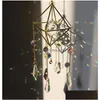 Garden Decorations Chandelier Wind Chimes Decoration Crystal Prisms Hanging Sun Catcher Pendant Patio Windown Indoor Outdoor Decor G Dhohm