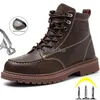 Boots Safety Shoes Men Steel Toe Work Brand Indestructible European Standard Anti-Smash Security