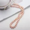 Ketten Rosa Weiße Perle Natürliche Süßwasser Halskette Schmuck Halsband Halsketten Für Frauen Geschenk Großhandel