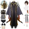 Cosplay Anime Gioco Genshin Impact Zhongli Zhong Li Morax Geo Papà Costume Cosplay Parrucca Liyue I Sette Dei Hallowen Intrattenimento Musiche E Canzoni Uniforme vestito