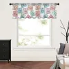 Curtain Letters Numbers Squares Color Blocks Small Window Tulle Sheer Short Bedroom Living Room Home Decor Voile Drapes