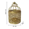 Candle Holders 1pcs European Style Gold Plated Metal Craft Home Decor Bird Cage Shaped Decorations For Wedding Props