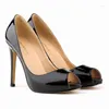 Dress Shoes Women Pumps Platform Stilettos Summer 11cm Sexy Open Toe High Heels Sandals Elegant Peep Toes Wedding Large Size 43