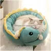 Łóżka dla kota meble łóżko zwierząt dinozaur okrągły mały pies na sektif szczeniaka miękka sofa gniazdo ciepłe kocione produkty do snu.