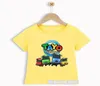 Garçon S T-shirts drôle Tayo et petits amis dessin animé imprimé t-shirt mode tendance bébé jaune Tops2563035