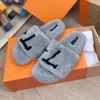 Designer Slipper Warm Indoor paseo flat comfort Flip Flops casual Anti-Slip Faux Fur Female Slides Furry Fluffy Luxury comfortable slippers