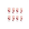 False Nails 24pcs Artifical Bails With Glue Fake Nail Tips Design Detachable Press On Long Finished Piece Sticker