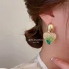 Dangle Oorbellen Romantische Sieraden Trendy Hart Ingelegd Met Kristal Overdreven Koreaanse Mode Oorbel Voor Vrouwen Delicate Sieraden