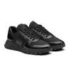 Üçgen Mesh Prax 01 Fırçalanmış Deri Teknik Kumaş Spor ayakkabıları Yeniden Nynylon Erkek Ayakkabı Siyah Beyaz Derin Mavi Kauçuk Buzağı Vintage Ayakkabı