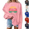 Dameshoodies Casual damessweatshirts met ronde hals Herfst Lange mouwen Pullover Verlaagde schouder Geribbelde manchetten Zoom Oversized fleece joggingpakken