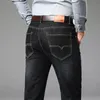 Herren Jeans 2840 Sommer dünne Hose gerade blau Slim Casual Work ohne Elastizität 231016