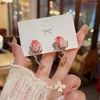 Ohrstecker Sommer Tulpe Blume weiblichen Stil rosa Glück Liebe Herz Muttertag Frau Mädchen Hochzeit Segen Ohrstecker Schmuck