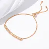 Link Chain Yunkingdom Mode Verstelbare Goud Kleur Armband Voor Vrouwen Bangle Elegant Wit Kristal Luxe Sieraden Gifts288G
