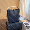 Alta qualidade mulheres ombro balde saco designer le 37 tote moda real couro grande bolsa clássico carta de ouro preto crossbody sacos