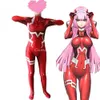 Darling in de Franxx 02 bodysuit jumpsuit nul twee cosplay kostuums anime pruik vrouwen halloween party carnaval kostuum catsuit