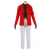 Cosplay anime vampiro morre em nenhum momento ronald cosplay traje uniforme vermelho roupa halloween carnaval festa role play disfarce terno