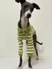 Dog Apparel Autumn And Winter Pure Cotton POLO Shirt Stretch Italian Greyhound Whippet Bellington Clothes Green Stripes