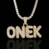 custom 24 letter Bubble Letter pendant name necklace hip hop chain
