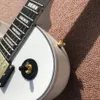 Guitarra elétrica personalizada para mão esquerda, hardware dourado, escala de jacarandá branco alpino, alta qualidade, frete grátis