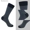 Men's Socks 5 Pairs Large Size Fashion Business Men Dress High Quality Stripe Black Gray Pure Men Cotton Size EU41-L231016