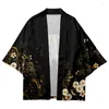 Ethnic Clothing Japanese Streetwear Cardigan Yukata Robe Mask Print Traditional Cosplay Samurai Kimono Women Men Haori Asian