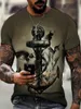 Men's T Shirts Boat Sight Print Round Neck Short Sleeve Plus Size Fashion Comfortable Top 2023 Summer Street Style T-shirt