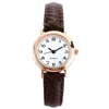 Orologi da polso con cinturino in pelle PU quadrante rotondo orologio da polso da donna ornamenti per donne casual da ufficio quotidiane