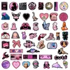 50pcs/lot Lovely Waterproof Stickers Small Fresh Graffiti Pink Stickers for Car Phone Cases Luggage Cases Laptops