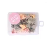 Accessori per capelli 10/20 pezzi Mini clip per neonate Fiore carino Colore caffè misto Spille per bambini Per bambini con scatola