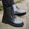 Stivali Uomo Britannico Rosso Alto Top Uomo Esercito Coreano Cerniera Uomo Neve Inverno Cowboy Per NERO Taglia 39-44 639