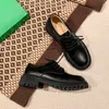 Geklede Schoenen Luxe Vrouw Schoen 2023 Lente Herfst Mode Casual Veterschoenen Britse Stijl Kleine Lederen Dikke Hak Dames Loafers