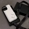 Kadınlar Crossbody Telefon Kılıfı Tasarımcı İPhone Case için iPhone 15 Pro MAX 14 Pro 13 12 11 Pro Max 14Promax 13Promax Marka Üçgen P Kartı Tutucu Mobil Kapak Kravisi