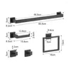 Набор аксессуаров для ванной, 5 шт., вешалка для полотенец, квадратная трубка для хранения бумаги, крючок для одежды, подвеска для кухни